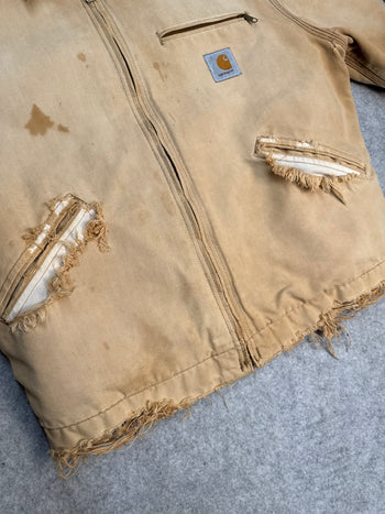 Vintage Reworked Carhartt Detroit Work Jacket Khaki