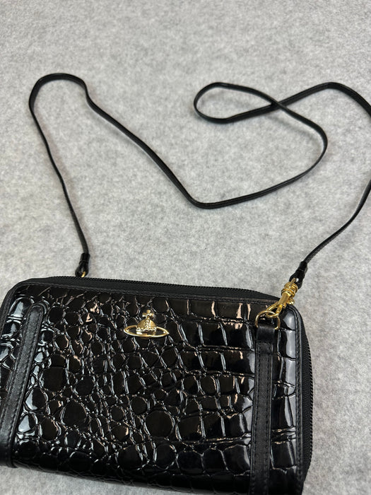 Vivienne Westwood Leather Clutch Bag Black | Vitnage Clothing Store Canada
