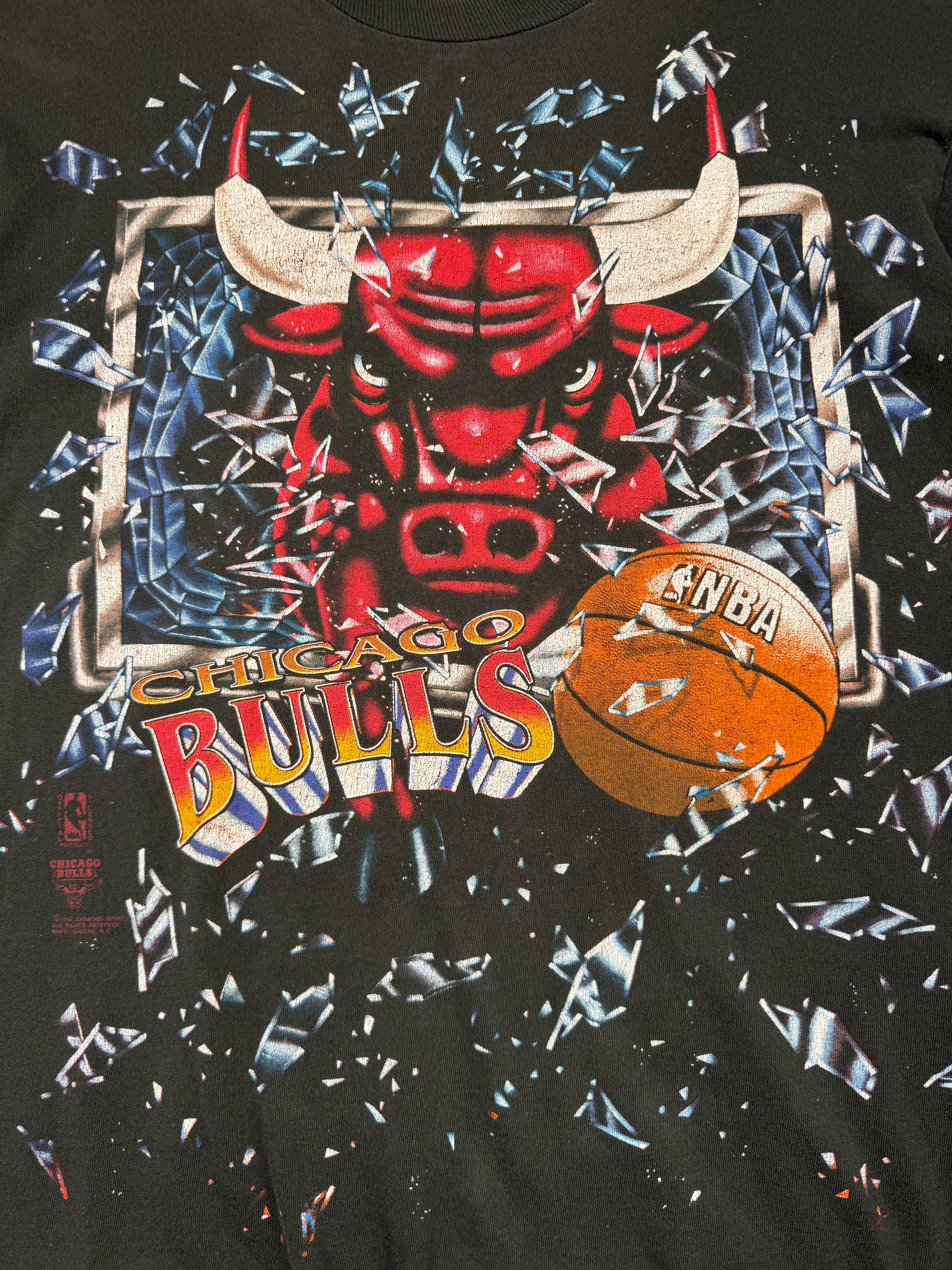 Vintage Chicago Bulls Shattered Backboard Tee Black