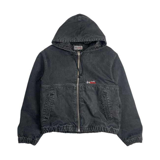 Stussy Workwear Canvas Jacket Stone Wash Black (USED)