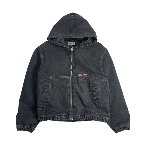 Stussy Workwear Canvas Jacket Stone Wash Black (USED) | Vintage Clothing Store Canada