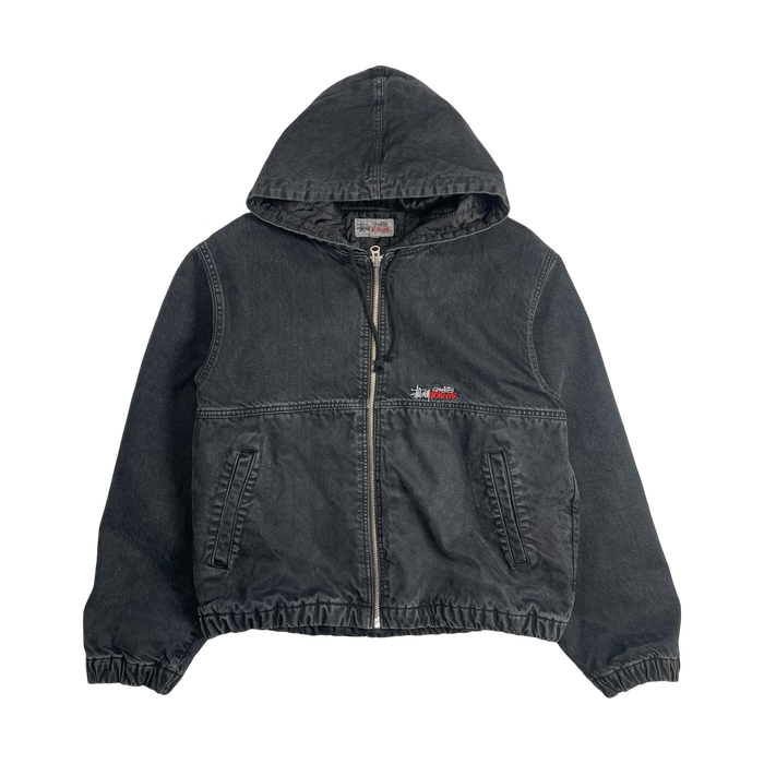 Stussy Workwear Canvas Jacket Stone Wash Black (USED) | Vitnage Clothing Store Canada