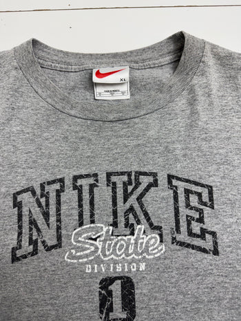 Vintage 90s Nike State Division Tee Grey