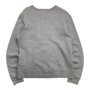 BAPE Sta Embroidered College Logo Crewneck Grey (USED)