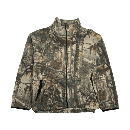 (XL) Browning Realtree Full-Zip Camo Fleece | Vintage Clothing Store Canada