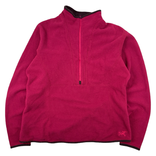 Women’s Vintage Arc'teryx Delta AR 1/2 Zip Fleece Pullover Magenta | Vintage Clothing Store Canada