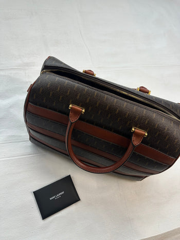 Saint Laurent Le Monogramme Duffle Handbag Brown