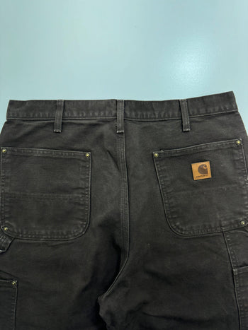 (34) Vintage Carhartt Double Knee Work Pants Brown