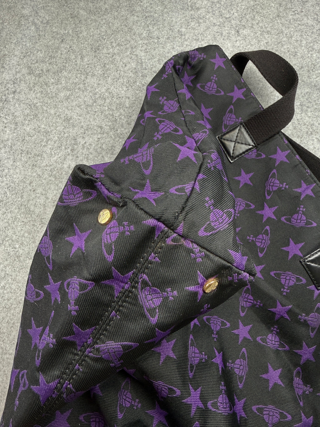 Vivienne Westwood Jacquard Multi Star Orb Large Handbag Purple/Black
