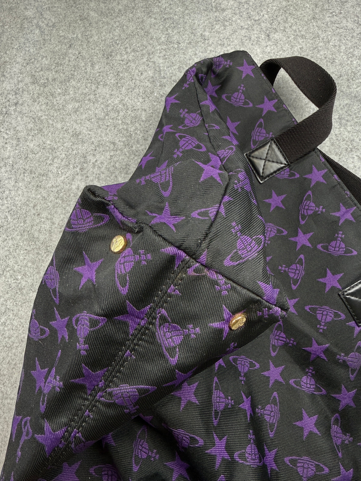 Vivienne Westwood Jacquard Multi Star Orb Large Handbag Purple/Black