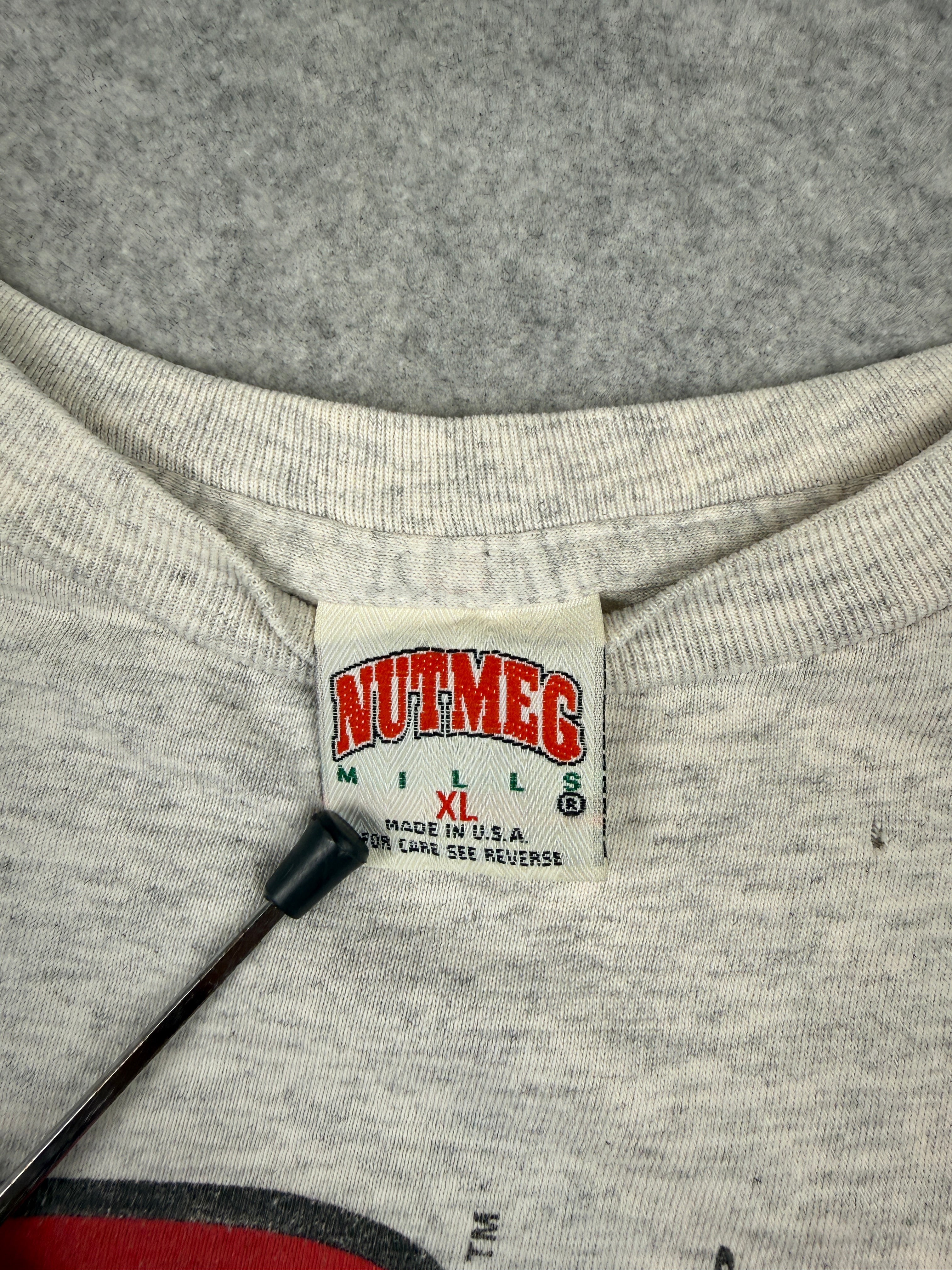 Vintage Chicago Bulls Benny the Bull Mascot Tee Grey