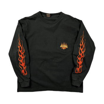 Vintage 2000 Harley Davidson Brandon Pocket L/S Tee Black