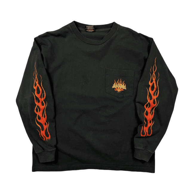 Vintage 2000 Harley Davidson Brandon Pocket L/S Tee Black