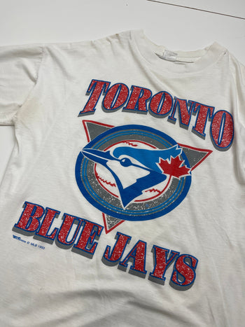 (L) Vintage '93 Toronto Blue Jays Tee White