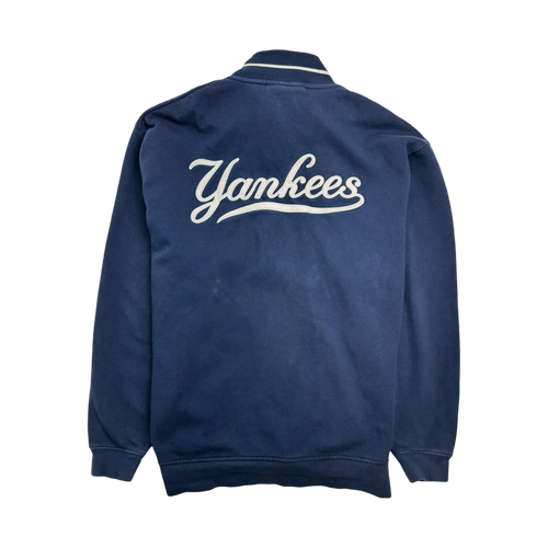 (L) Vintage Nike New York Yankees Zip-Up Hooded Navy | Vintage Clothing Store Canada