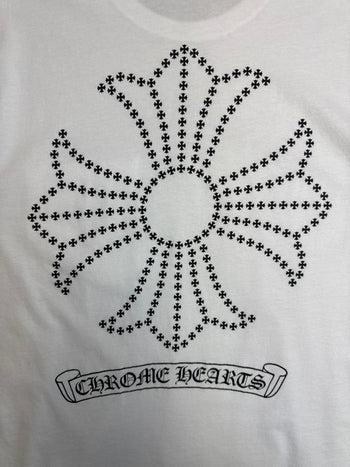 Chrome Hearts Jumbo Cross Scroll Pocket Tee White
