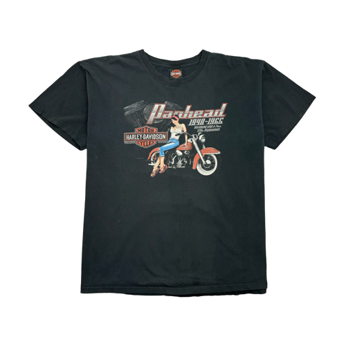 Vintage '12 Harley Davidson Of Edmonton Tee Black | Vintage Clothing Store Canada