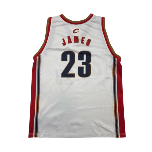 Vintage 2000s Champion NBA Cleveland Cavaliers LeBron James Jersey White | Vintage Clothing Store Canada