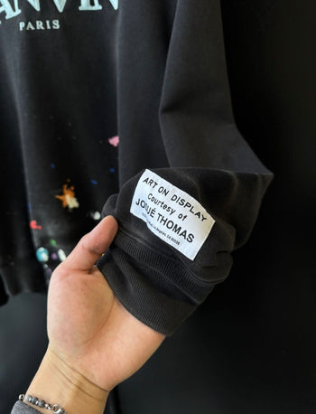 Gallery dept x Lanvin Black paint splattered hoodie