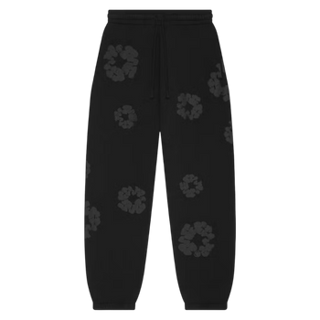Denim Tears Cotton Wreath Sweatpants Black Monochrome