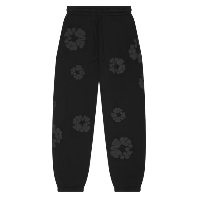 Denim Tears Cotton Wreath Sweatpants Black Monochrome