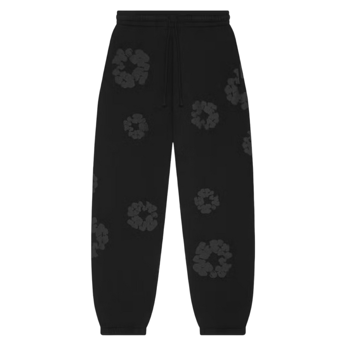 Denim Tears Cotton Wreath Sweatpants Black Monochrome | Vitnage Clothing Store Canada