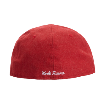 Supreme World Famous Box Logo New Era Fitted Hat Red