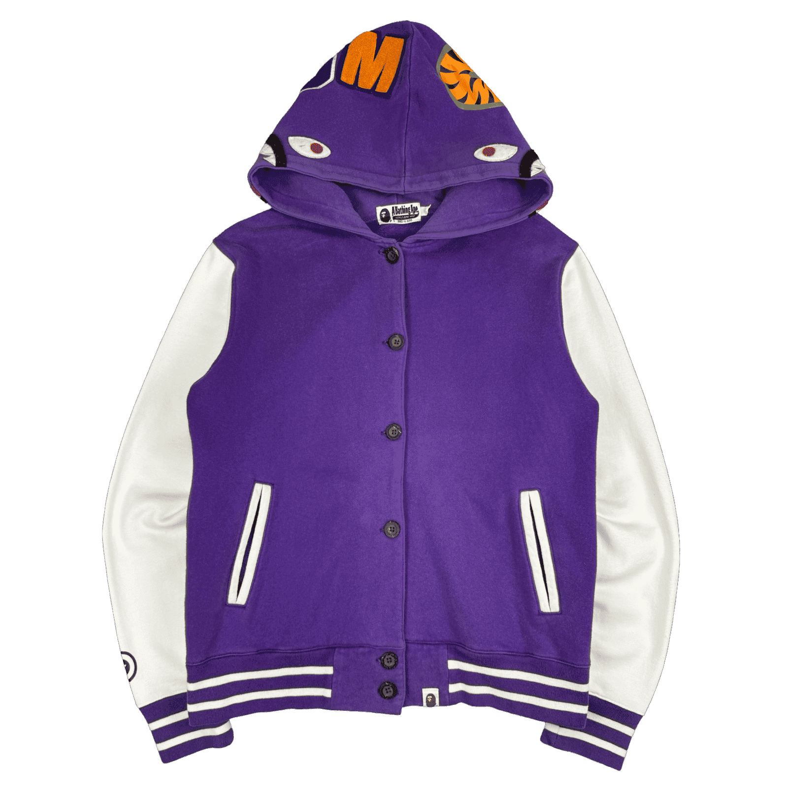 BAPE Varsity Shark Jacket Purple (USED)