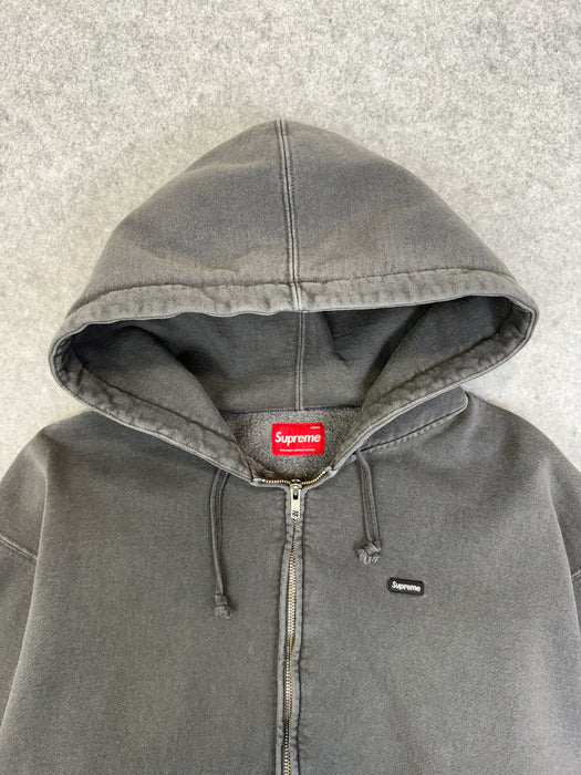 Supreme Overdyed Small Box Zip Up Hoodie Black (USED) | Vitnage Clothing Store Canada