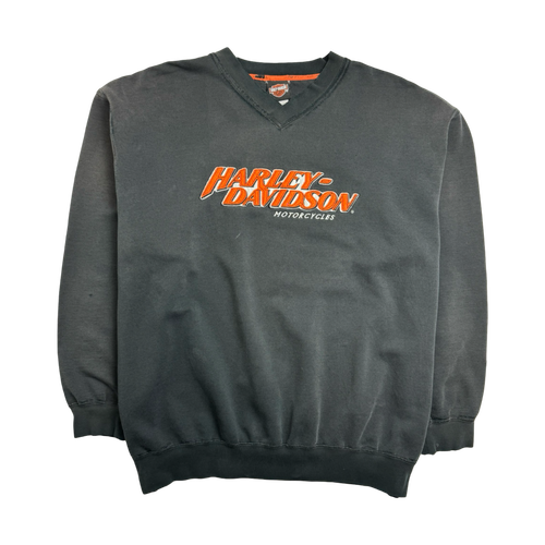 (XXL) Vintage Harley Davidson Motorcycles Sweatshirt Black | Vintage Clothing Store Canada