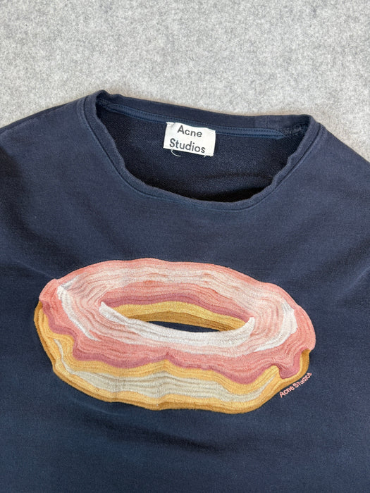 Women’s Acne Studios Donut Sweatshirt Navy | Vitnage Clothing Store Canada