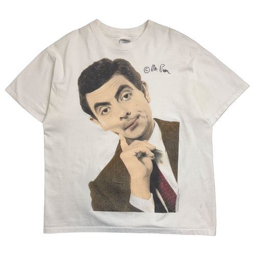 Vintage 1996 Mr. Bean Promo Tee White | Vintage Clothing Store Canada