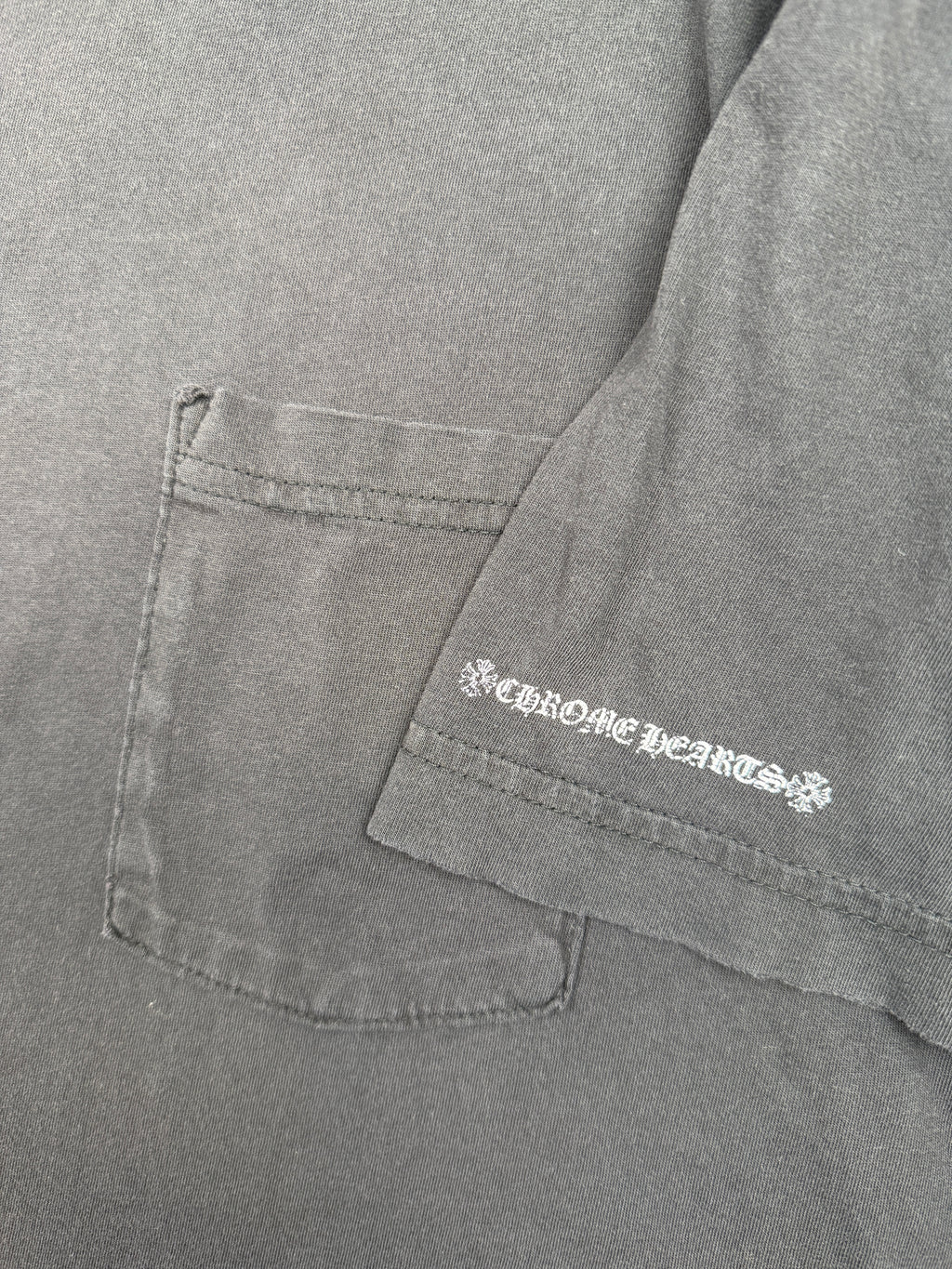 Chrome Hearts Neck Script Pocket Tee Black