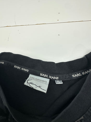 Vintage Y2K Karl Kani Velvet Flower Tee Black