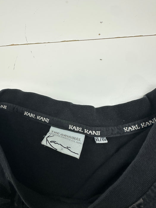 Vintage Y2K Karl Kani Velvet Flower Tee Black | Vitnage Clothing Store Canada