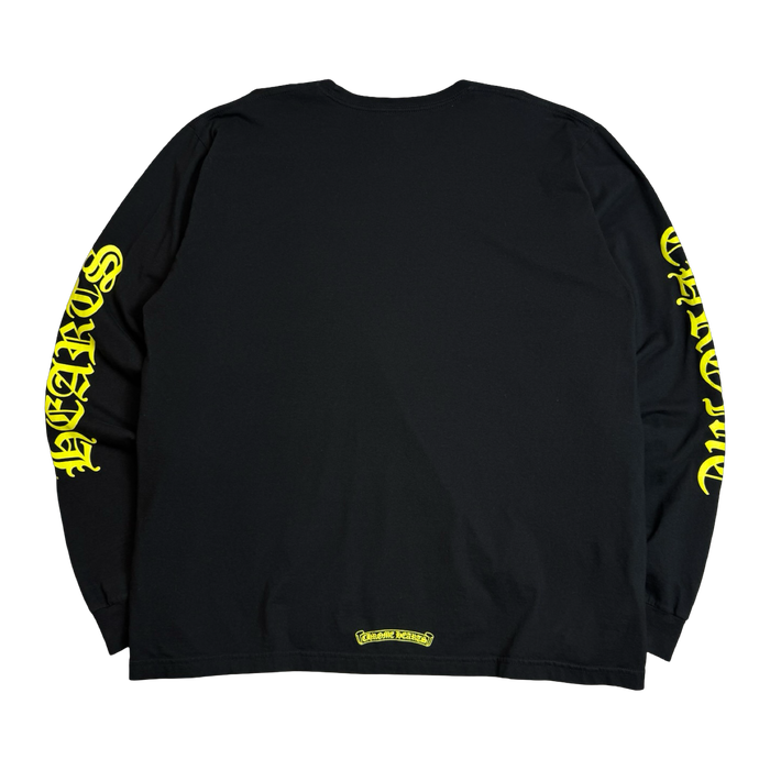 Chrome Hearts Neck Script Logo L/S Tee Black/Yellow | Vitnage Clothing Store Canada