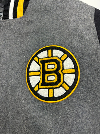 (L) Vintage Boston Bruins Varsity Jacket