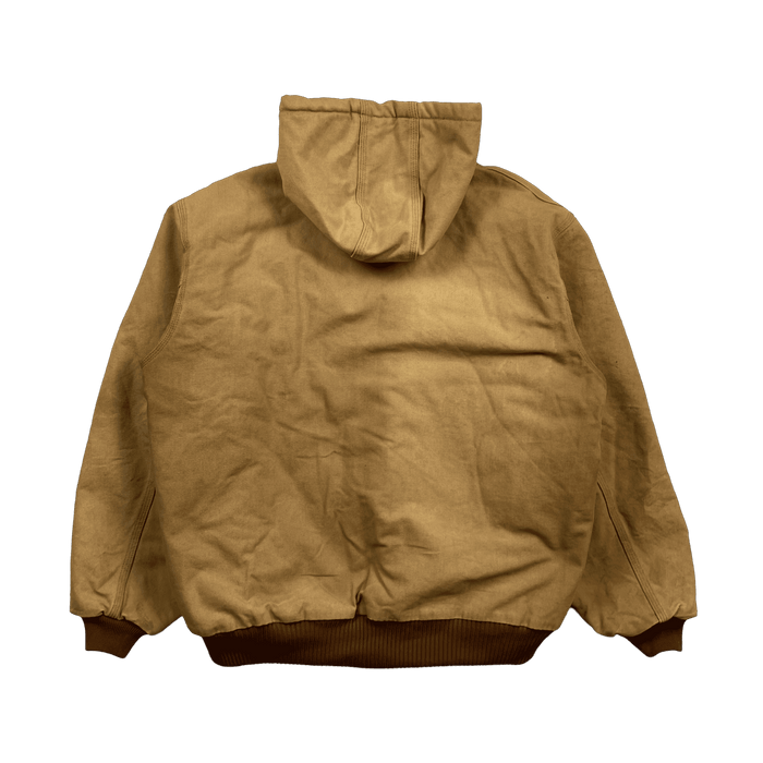 Vintage Carhartt Hooded Work Jacket Khaki | Vitnage Clothing Store Canada