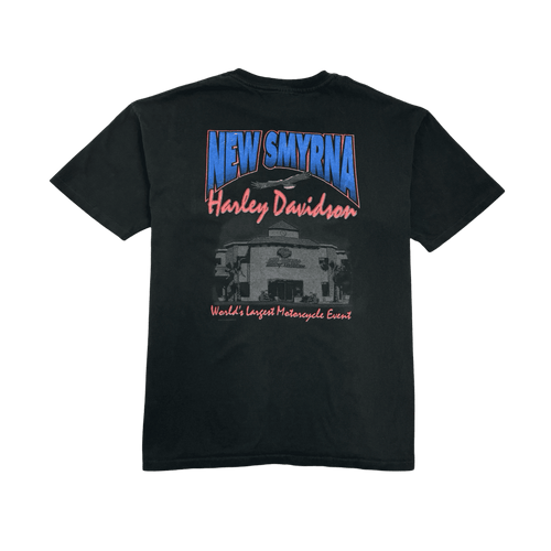 (XXL) Vintage '97 Harley Davidson New Smyrna Pocket Tee Black | Vintage Clothing Store Canada