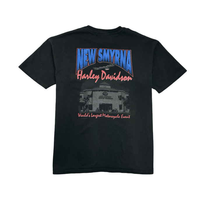 (XXL) Vintage '97 Harley Davidson New Smyrna Pocket Tee Black | Vitnage Clothing Store Canada