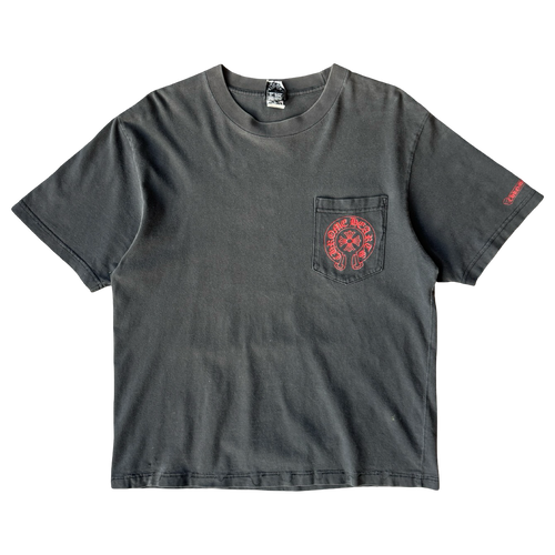 Vintage Faded Chrome Hearts Snowflake Horse shoe T-shirt Cropped | Vintage Clothing Store Canada