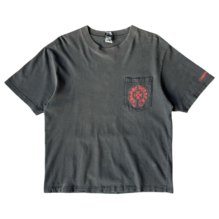 Vintage Faded Chrome Hearts Snowflake Horse shoe T-shirt Cropped | Vitnage Clothing Store Canada