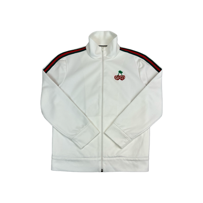 Women’s Gucci Cherry Zip Track Jacket White