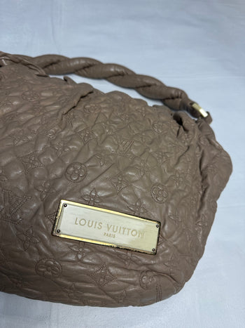 Louis Vuitton Olympe Nimbus Monogram GM Shoulder Bag Beige