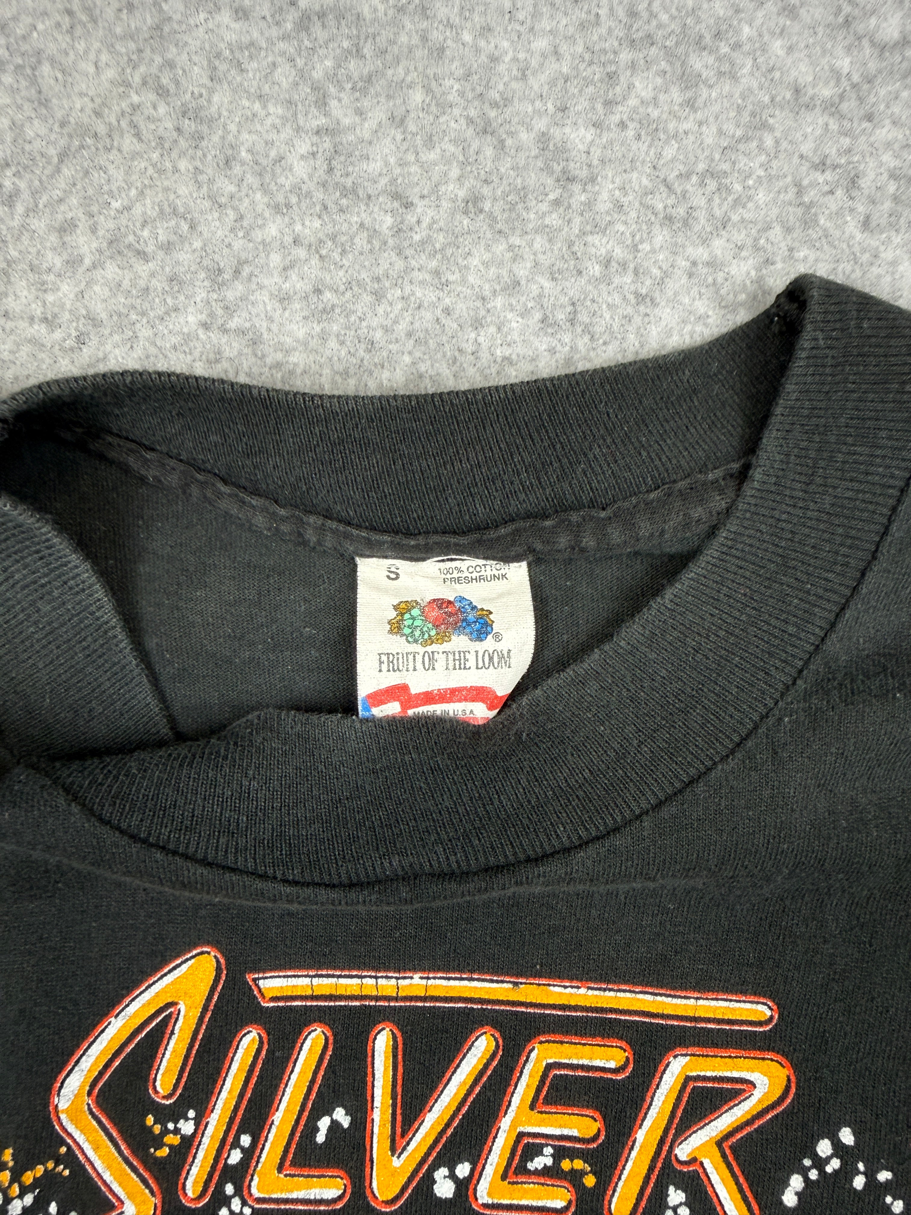 Vintage 1988 Silver Surfer Tee Black