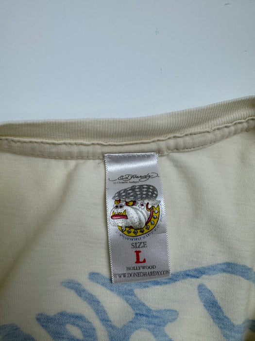 Vintage Y2k Ed Hardy Tee Cream | Vitnage Clothing Store Canada