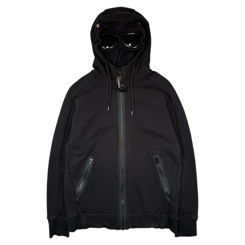 C.P. Company Goggle Zip Up Hoodie Black (USED) | Vintage Clothing Store Canada