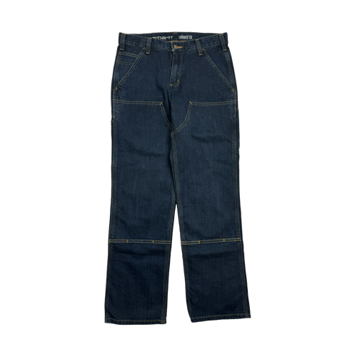 (33) Vintage Carhartt Denim Double Knee Pants Dark | Vintage Clothing Store Canada