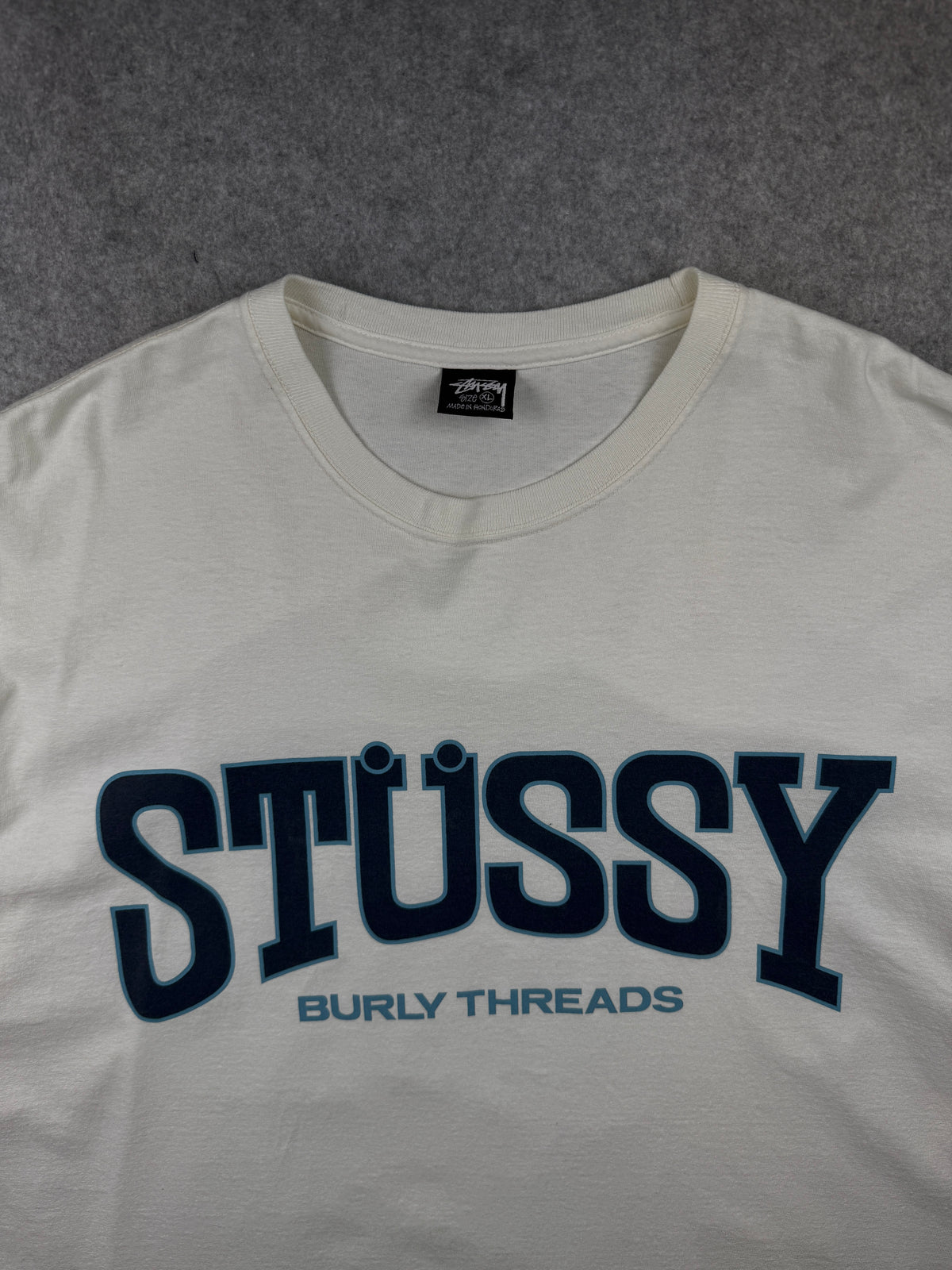 Stussy Burly Threads Pigment Dyed Tee Natural (USED)