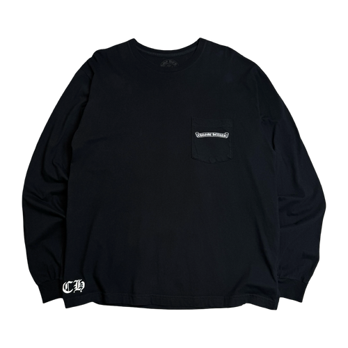 Chrome Hearts Floral Cross Staff L/S Tee Black | Vintage Clothing Store Canada